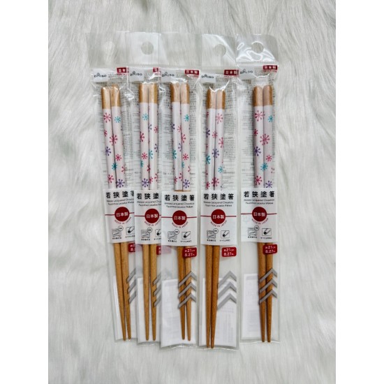 Daiso Wakasa Lacquered Chopsticks (Size : 21 cm) (01 Pair Pack)